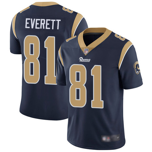 Los Angeles Rams Limited Navy Blue Men Gerald Everett Home Jersey NFL Football 81 Vapor Untouchable